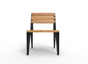 [translation-not-found:street-furniture], ławka, fotel / krzesło, jednoosobowe, oparcie z drewna, siedzisko z drewna