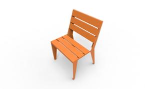 [translation-not-found:street-furniture], ławka, fotel / krzesło, jednoosobowe, logo, oparcie ze stali, siedzisko ze stali