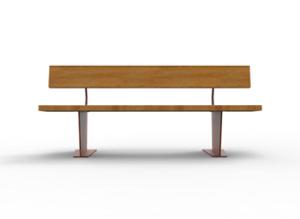 [translation-not-found:street-furniture], ławka, oparcie z drewna, siedzisko z drewna