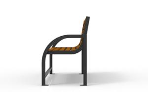 [translation-not-found:street-furniture], ławka, dla seniorów, oparcie z drewna, podłokietnik, siedzisko z drewna