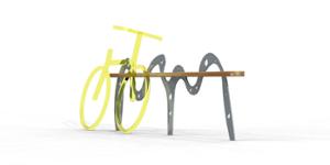 [translation-not-found:street-furniture], parking rowerowy, logo, nieobijające ramę, podpora, wielostanowiskowy