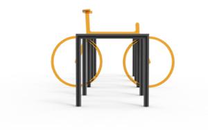 [translation-not-found:street-furniture], parking rowerowy, gumowy dystans, nieobijające ramę, podpora