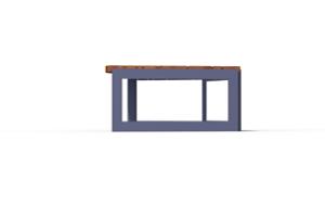 [translation-not-found:street-furniture], ława, modułowe, po łuku / okrągła, siedzisko z drewna