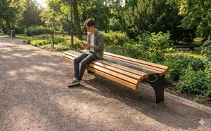 [translation-not-found:street-furniture], ława, solarny, fotowoltaika, podłokietnik, siedzisko z drewna, solarna listwa smartbeam, stylizowane