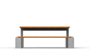 [translation-not-found:street-furniture], autre, ława, beton, beton architektoniczny, beton płukany, komplet piknikowy, siedzisko z drewna, stół