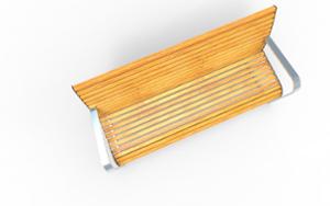 [translation-not-found:street-furniture], ławka, oparcie z drewna, podłokietnik, scandinavian line, siedzisko z drewna, stylizowane