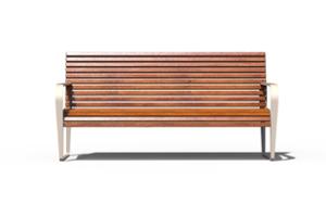 [translation-not-found:street-furniture], ławka, oparcie z drewna, podłokietnik, scandinavian line, siedzisko z drewna, stylizowane