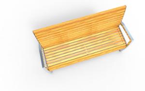 [translation-not-found:street-furniture], ławka, oparcie z drewna, podłokietnik, scandinavian line, siedzisko z drewna, stylizowane