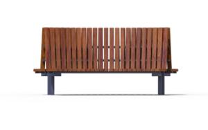 [translation-not-found:street-furniture], ławka, cena za metr bieżacy, deskowanie poprzeczne, długość mierzona po dłuższym boku, dwustronna, po łuku / okrągła, wysokie oparcie