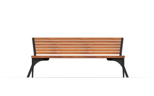 [translation-not-found:street-furniture], ławka, oparcie z drewna, siedzisko z drewna, stylizowane