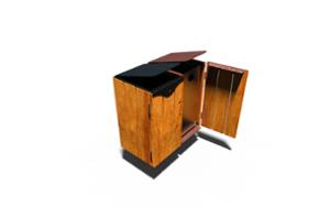 [translation-not-found:street-furniture], kosz, daszek, duża pojemność, na nodze, segregacja wstępna, wrzut z boku