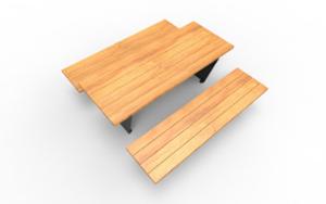 [translation-not-found:street-furniture], ława, komplet piknikowy, siedzisko z drewna, stół