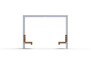 [translation-not-found:street-furniture], autre, ławka, dwustronna, oparcie z drewna, pergola, siedzisko z drewna