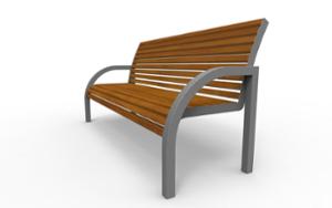 [translation-not-found:street-furniture], ławka, oparcie z drewna, podłokietnik, scandinavian line, siedzisko z drewna, stylizowane