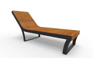 [translation-not-found:street-furniture], ławka, strefa relaksu, leżanka, oparcie z drewna, siedzisko z drewna
