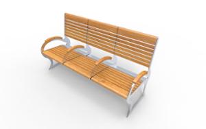 [translation-not-found:street-furniture], ławka, modułowe, oparcie z drewna, podłokietnik, siedzisko z drewna