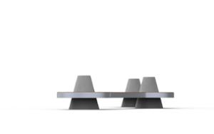 [translation-not-found:street-furniture], ławka, beton, beton architektoniczny, do ściany, dwustronna, po łuku / okrągła, siedzisko z drewna