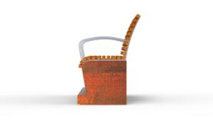 [translation-not-found:street-furniture], ławka, beton, beton architektoniczny, corten, dla seniorów, modułowe, oparcie z drewna, podłokietnik, siedzisko z drewna