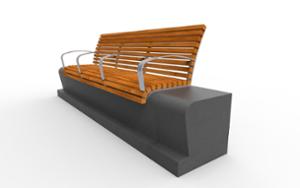 [translation-not-found:street-furniture], ławka, beton, beton architektoniczny, corten, dla seniorów, modułowe, oparcie z drewna, podłokietnik, siedzisko z drewna