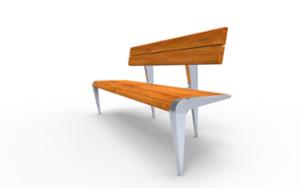 [translation-not-found:street-furniture], ławka, modułowe, oparcie z drewna, siedzisko z drewna
