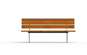 [translation-not-found:street-furniture], ławka, logo, oparcie z drewna, siedzisko z drewna