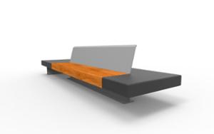 [translation-not-found:street-furniture], ława, ławka, beton, beton architektoniczny, oparcie ze stali, siedzisko z drewna