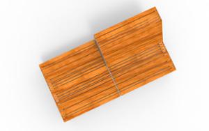 [translation-not-found:street-furniture], ława, ławka, dwustronna, oparcie z drewna, siedzisko z drewna