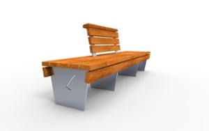 [translation-not-found:street-furniture], ławka, modułowe, oparcie z drewna, siedzisko z drewna