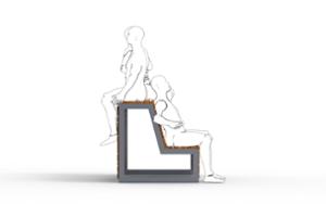 [translation-not-found:street-furniture], ławka, młodzieżowa, oparcie z drewna, siedzisko z drewna, wysokie oparcie