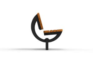 [translation-not-found:street-furniture], ławka, oparcie z drewna, siedzisko z drewna