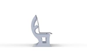 [translation-not-found:street-furniture], ławka, oparcie ze stali, siedzisko ze stali