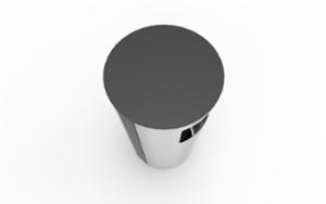 [translation-not-found:street-furniture], kosz, po łuku / okrągła, stal, wrzut z boku