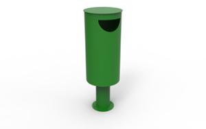 [translation-not-found:street-furniture], kosz, na nodze, po łuku / okrągła, wrzut z boku