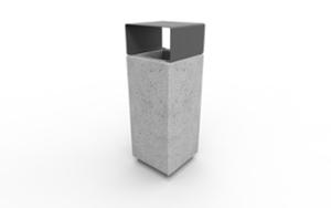 [translation-not-found:street-furniture], kosz, beton, beton architektoniczny, daszek, popielniczka bezpieczna