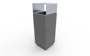 [translation-not-found:street-furniture], kosz, beton, beton architektoniczny, daszek, popielniczka bezpieczna