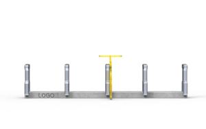 [translation-not-found:street-furniture], parking rowerowy, beton, beton architektoniczny, gumowy dystans, logo, modułowe, podpora, wielostanowiskowy, wolnostojące