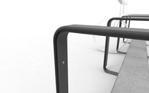 [translation-not-found:street-furniture], parking rowerowy, beton, beton architektoniczny, gumowy dystans, nieobijające ramę, podpora, wielostanowiskowy, wolnostojące