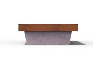 [translation-not-found:street-furniture], ława, beton, beton architektoniczny, deskowanie pionowe, deskowanie poprzeczne, siedzisko z drewna