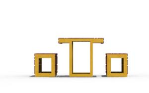 [translation-not-found:street-furniture], autre, ława, komplet piknikowy, siedzisko z drewna, stół, szachy
