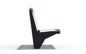 [translation-not-found:street-furniture], ławka, oparcie ze stali, siedzisko ze stali