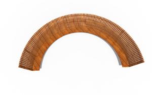 [translation-not-found:street-furniture], ławka, cena za metr bieżacy, długość mierzona po dłuższym boku, modułowe, oparcie z drewna, po łuku / okrągła, siedzisko z drewna, wysokie oparcie