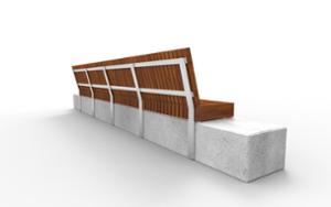 [translation-not-found:street-furniture], ławka, beton, beton architektoniczny, oparcie z drewna, siedzisko z drewna