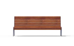 [translation-not-found:street-furniture], ławka, oparcie z drewna, siedzisko z drewna, stylizowane