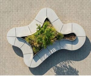 [translation-not-found:street-furniture], donica, ława, ławka, modułowe, siedzisko z konglomeratu