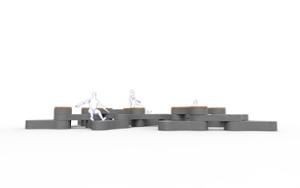 [translation-not-found:street-furniture], ława, antyterrorystyczne, beton, beton architektoniczny, modułowe, siedzisko z betonu, siedzisko z drewna, trybuna