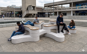 [translation-not-found:street-furniture], ława, antyterrorystyczne, beton, beton architektoniczny, modułowe, siedzisko z betonu, siedzisko z drewna, trybuna