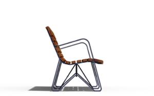 [translation-not-found:street-furniture], ławka, oparcie z drewna, siedzisko z drewna