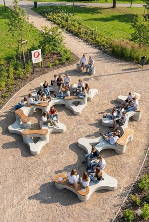 [translation-not-found:street-furniture], ława, antyterrorystyczne, beton, beton architektoniczny, modułowe, siedzisko z betonu, siedzisko z drewna, trybuna