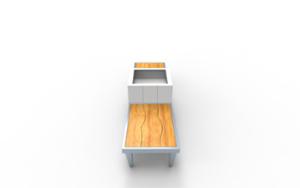 [translation-not-found:street-furniture], ława, dwustronna, siedzisko z drewna