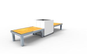 [translation-not-found:street-furniture], ława, dwustronna, siedzisko z drewna
